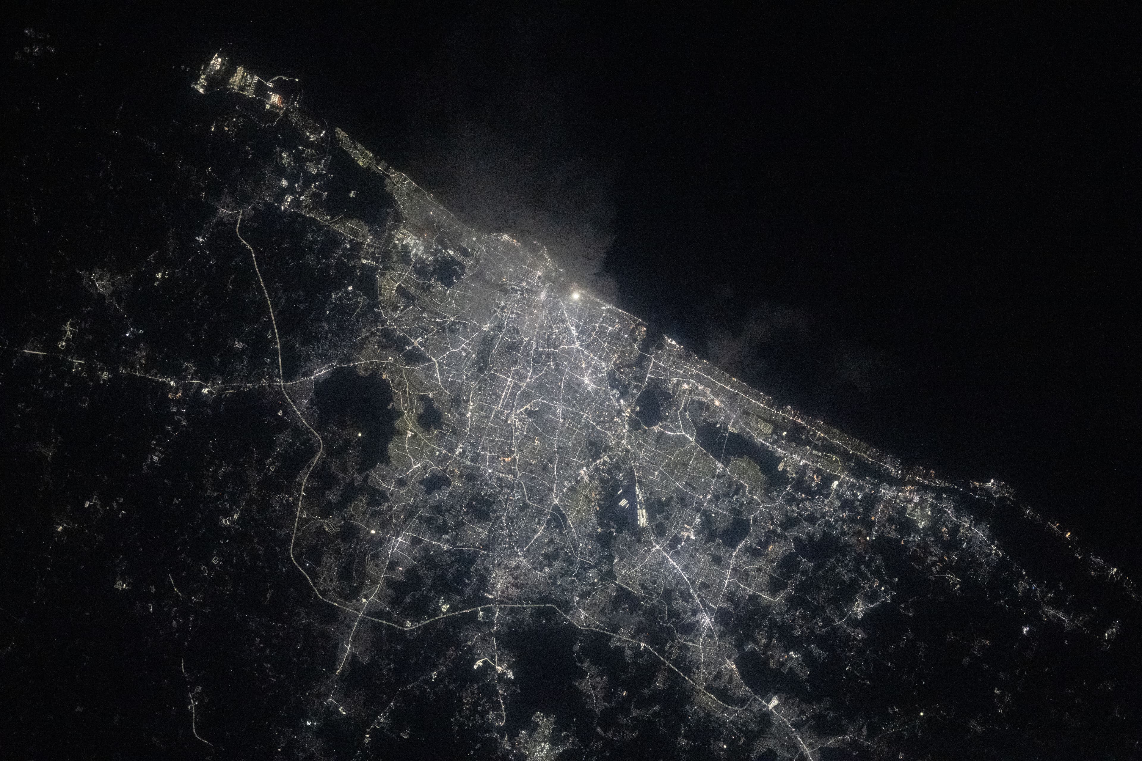 Chennai Şehir Işıkları - NASA