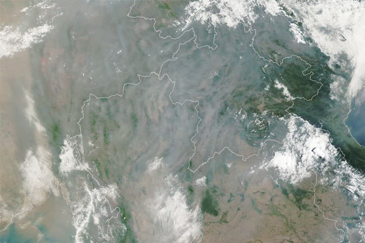 Kuzey Tayland'ın Duman Örtüsü - NASA Bilimi