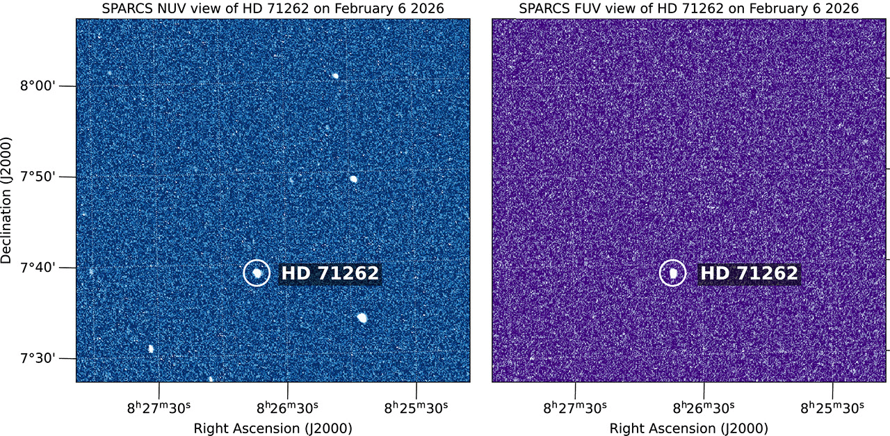 SPARCS CubeSat 'İlk Işık' Görüntüleri